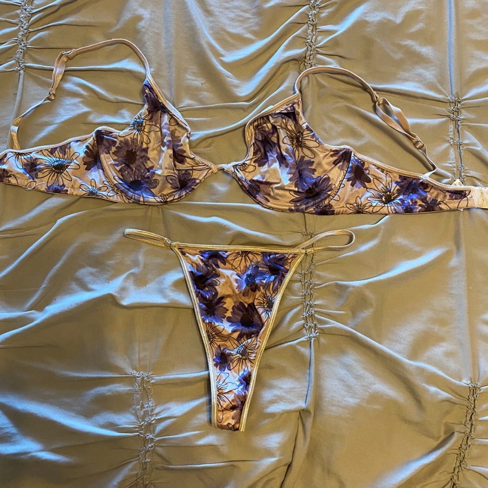 Vintage Victoria’s Secret second skin thong and bra set
